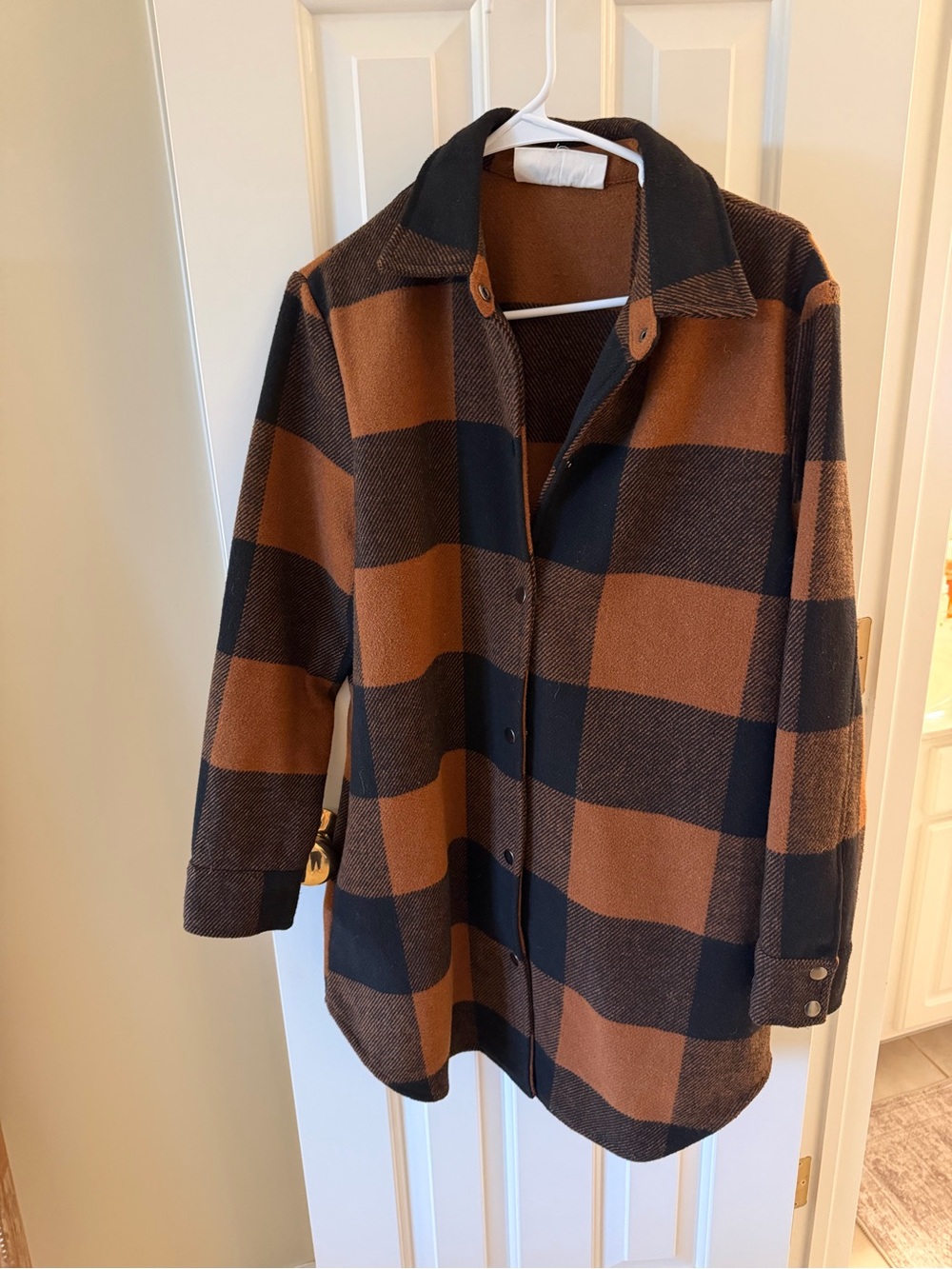 BB Dakota by Steve Madden Brown and Black Plaid Shacket